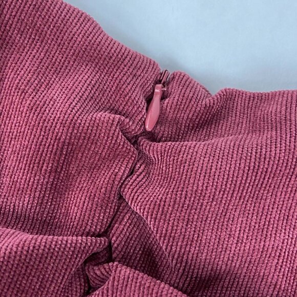 Zara Rusched High-Waist Corduroy Mini Skirt, M - Picture 6 of 9